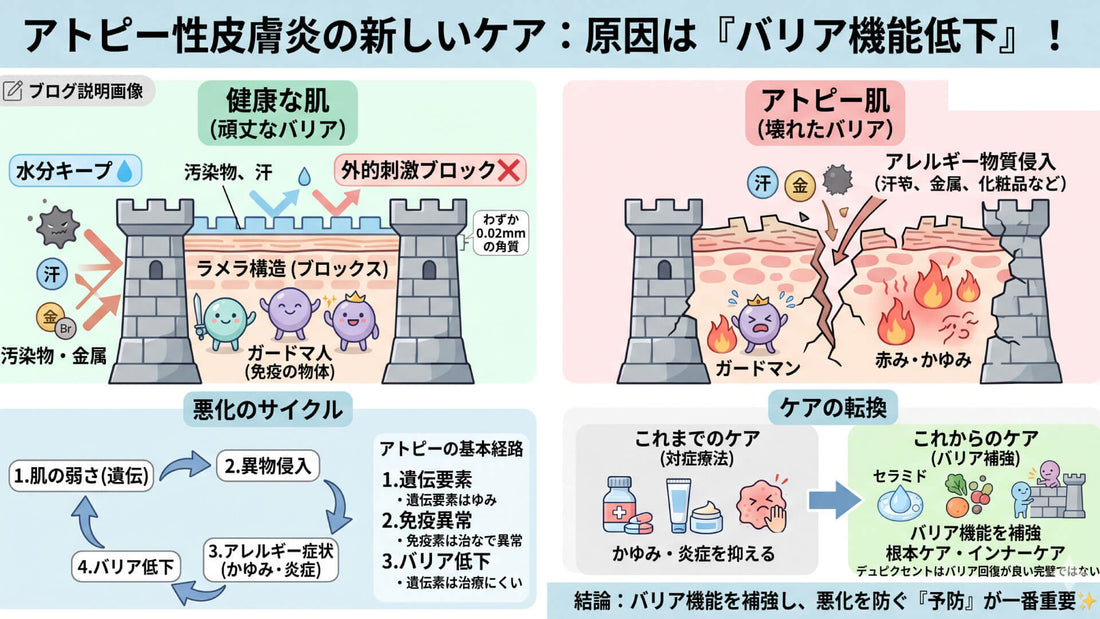 アトピー肌をケアする「生活習慣」の考え❗